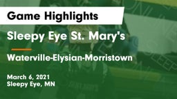 Sleepy Eye St. Mary's  vs Waterville-Elysian-Morristown  Game Highlights - March 6, 2021