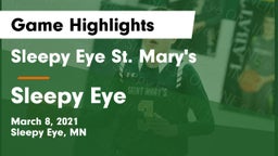 Sleepy Eye St. Mary's  vs Sleepy Eye  Game Highlights - March 8, 2021