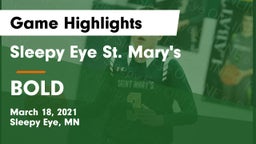 Sleepy Eye St. Mary's  vs BOLD  Game Highlights - March 18, 2021