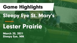 Sleepy Eye St. Mary's  vs Lester Prairie  Game Highlights - March 20, 2021