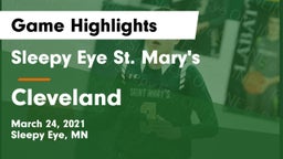 Sleepy Eye St. Mary's  vs Cleveland  Game Highlights - March 24, 2021