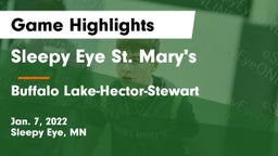 Sleepy Eye St. Mary's  vs Buffalo Lake-Hector-Stewart Game Highlights - Jan. 7, 2022