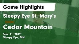 Sleepy Eye St. Mary's  vs Cedar Mountain Game Highlights - Jan. 11, 2022