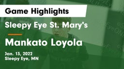 Sleepy Eye St. Mary's  vs Mankato Loyola  Game Highlights - Jan. 13, 2022