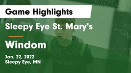Sleepy Eye St. Mary's  vs Windom  Game Highlights - Jan. 22, 2022