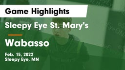 Sleepy Eye St. Mary's  vs Wabasso  Game Highlights - Feb. 15, 2022