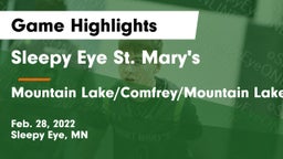 Sleepy Eye St. Mary's  vs Mountain Lake/Comfrey/Mountain Lake Christian Game Highlights - Feb. 28, 2022