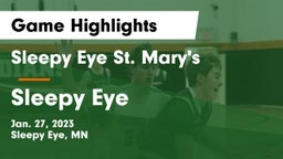 Sleepy Eye St. Mary's  vs Sleepy Eye  Game Highlights - Jan. 27, 2023
