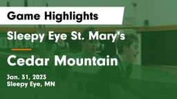 Sleepy Eye St. Mary's  vs Cedar Mountain Game Highlights - Jan. 31, 2023
