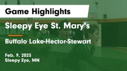 Sleepy Eye St. Mary's  vs Buffalo Lake-Hector-Stewart  Game Highlights - Feb. 9, 2023