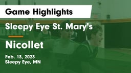 Sleepy Eye St. Mary's  vs Nicollet  Game Highlights - Feb. 13, 2023