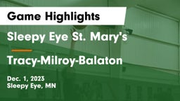 Sleepy Eye St. Mary's  vs Tracy-Milroy-Balaton  Game Highlights - Dec. 1, 2023