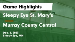 Sleepy Eye St. Mary's  vs Murray County Central  Game Highlights - Dec. 2, 2023