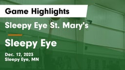 Sleepy Eye St. Mary's  vs Sleepy Eye  Game Highlights - Dec. 12, 2023