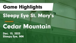 Sleepy Eye St. Mary's  vs Cedar Mountain Game Highlights - Dec. 15, 2023