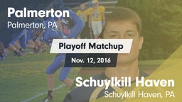 Matchup: Palmerton vs. Schuylkill Haven  2016