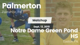 Matchup: Palmerton vs. Notre Dame Green Pond HS 2019