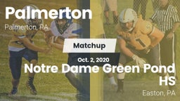 Matchup: Palmerton vs. Notre Dame Green Pond HS 2020