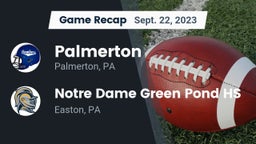 Recap: Palmerton  vs. Notre Dame Green Pond HS 2023