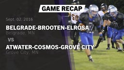 Recap: Belgrade-Brooten-Elrosa  vs. Atwater-Cosmos-Grove City  2016