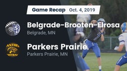 Recap: Belgrade-Brooten-Elrosa  vs. Parkers Prairie  2019