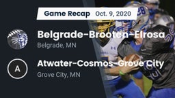 Recap: Belgrade-Brooten-Elrosa  vs. Atwater-Cosmos-Grove City  2020