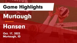 Murtaugh  vs Hansen  Game Highlights - Oct. 17, 2022