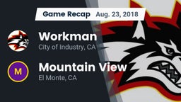 Recap: Workman  vs. Mountain View  2018