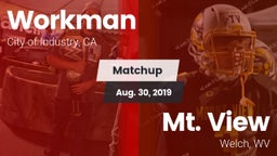 Matchup: Workman  vs. Mt. View  2019