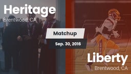 Matchup: Heritage vs. Liberty  2016