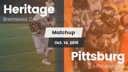 Matchup: Heritage vs. Pittsburg  2016