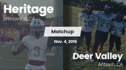 Matchup: Heritage vs. Deer Valley  2016