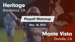 Matchup: Heritage vs. Monte Vista  2016