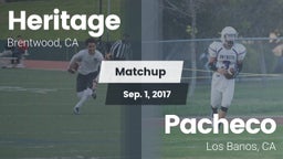 Matchup: Heritage vs. Pacheco  2017