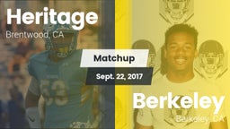 Matchup: Heritage vs. Berkeley  2017