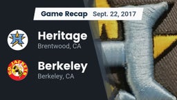 Recap: Heritage  vs. Berkeley  2017
