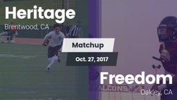 Matchup: Heritage vs. Freedom  2017