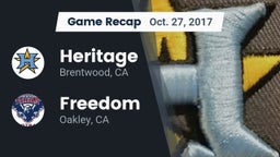 Recap: Heritage  vs. Freedom  2017