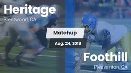 Matchup: Heritage vs. Foothill  2018