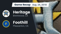 Recap: Heritage  vs. Foothill  2018