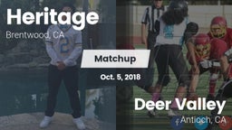 Matchup: Heritage vs. Deer Valley  2018