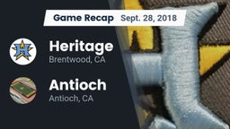 Recap: Heritage  vs. Antioch  2018