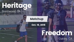 Matchup: Heritage vs. Freedom  2018