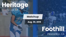 Matchup: Heritage vs. Foothill  2019