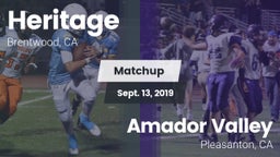 Matchup: Heritage vs. Amador Valley  2019