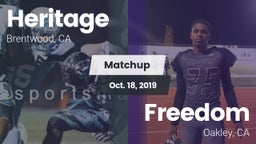 Matchup: Heritage vs. Freedom  2019