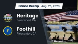 Recap: Heritage  vs. Foothill  2023