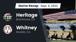 Recap: Heritage  vs. Whitney  2023