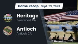 Recap: Heritage  vs. Antioch  2023