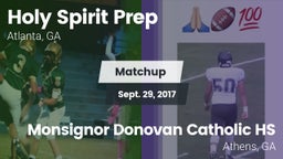 Matchup: Holy Spirit Prep vs. Monsignor Donovan Catholic HS 2017